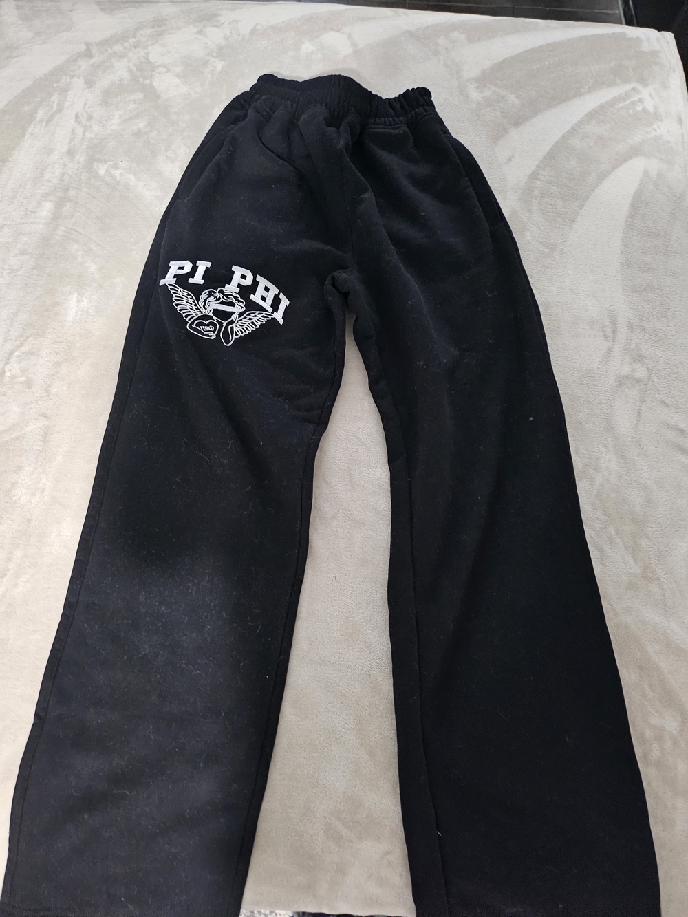 Black Sweatpants with Winged Logo